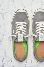 Load image into Gallery viewer, OCA Low Stripe Charcoal Grey Suede Sneaker Men
