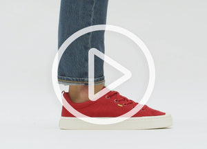 IBI Low Raw Red Knit Sneaker Men