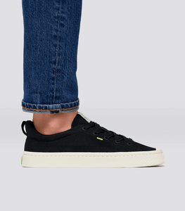 IBI Low Black Knit Sneaker Men