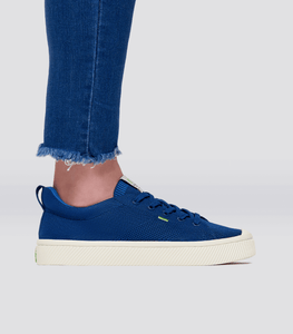 IBI Low Mineral Blue Knit Sneaker Women
