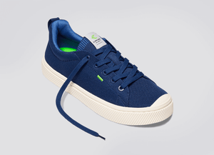 IBI Low Mineral Blue Knit Sneaker Women