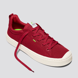 IBI Low Raw Red Knit Sneaker Women
