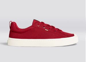 IBI Low Raw Red Knit Sneaker Women