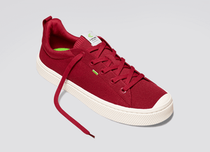 IBI Low Raw Red Knit Sneaker Men