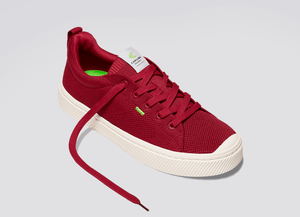IBI Low Raw Red Knit Sneaker Women