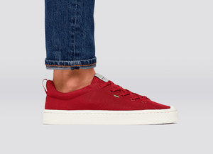 IBI Low Raw Red Knit Sneaker Men