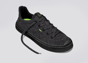 IBI Low Stone Black Knit Sneaker Men