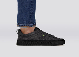 IBI Low Stone Black Knit Sneaker Men