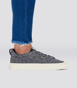 IBI Low Stone Grey Knit Sneaker Women