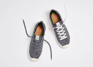 IBI Low Stone Grey Knit Sneaker Women