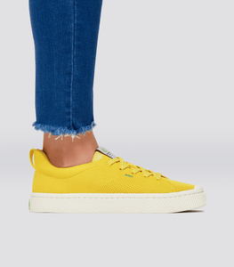 IBI Low Sun Yellow Knit Sneaker Women