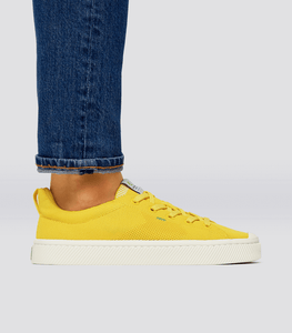 IBI Low Sun Yellow Knit Sneaker Men