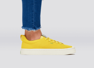 IBI Low Sun Yellow Knit Sneaker Women