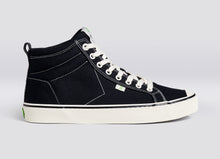 Load image into Gallery viewer, OCA High Stripe Black Canvas Contrast Thread Sneaker Women
