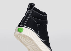 OCA High Stripe Black Canvas Contrast Thread Sneaker Men