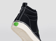 Load image into Gallery viewer, OCA High Stripe Black Canvas Contrast Thread Sneaker Women
