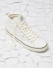 Load image into Gallery viewer, OCA High Stripe White Canvas Sneaker Women
