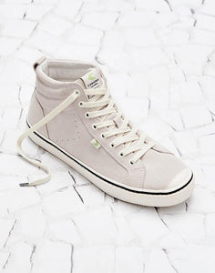 OCA High Stripe Off White Suede Sneaker Women