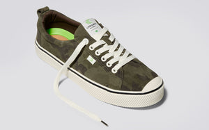 OCA Low Stripe Camouflage Suede Sneaker Men