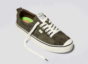 OCA Low Stripe Camouflage Suede Sneaker Men