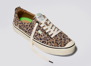 OCA Low Stripe Leopard Print Suede Sneaker Men