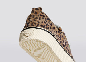 OCA Low Stripe Leopard Print Suede Sneaker Men