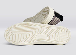 OCA Low Stripe Zebra Print Grey Suede Sneaker Men