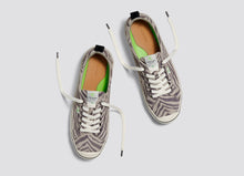 Load image into Gallery viewer, OCA Low Stripe Zebra Print Grey Suede Sneaker Men
