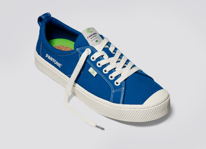 OCA Low Pantone Classic Blue Canvas Contrast Thread Sneaker Men