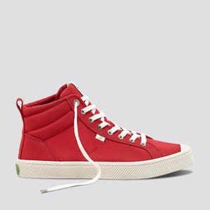 OCA High Red Canvas Sneaker Men