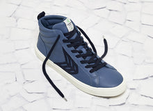 Load image into Gallery viewer, CATIBA High Cloud Blue Premium Leather Navy Logo Sneaker Women
