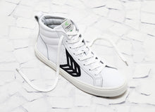 Load image into Gallery viewer, CATIBA High Off White Leather Black Logo Sneaker Women
