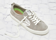 Load image into Gallery viewer, CATIBA Low Cloud Grey Suede Ivory Logo Sneaker Women
