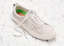 Load image into Gallery viewer, CATIBA Low Off White Suede Ivory Logo Sneaker Women
