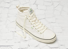 Load image into Gallery viewer, OCA High Stripe White Canvas Sneaker Women
