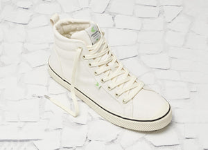 OCA High Stripe White Canvas Sneaker Women