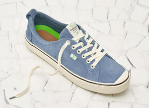 OCA Low Stripe Blue Mirage Suede Sneaker Women