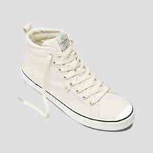 Load image into Gallery viewer, OCA High Stripe White Canvas Sneaker Women
