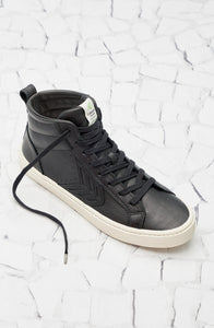 CATIBA High Black Premium Leather Sneaker Women