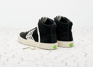 CATIBA High Black Suede Ivory Logo Sneaker Men