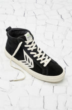 Load image into Gallery viewer, CATIBA High Black Suede Ivory Logo Sneaker Men
