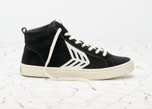 Load image into Gallery viewer, CATIBA High Black Suede Ivory Logo Sneaker Men
