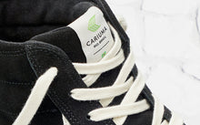 Load image into Gallery viewer, CATIBA High Black Suede Ivory Logo Sneaker Men
