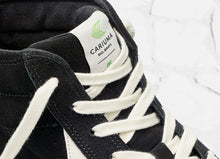 Load image into Gallery viewer, CATIBA High Black Suede Ivory Logo Sneaker Men
