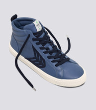 Load image into Gallery viewer, CATIBA High Cloud Blue Premium Leather Navy Logo Sneaker Women
