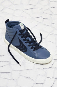 CATIBA High Cloud Blue Premium Leather Navy Logo Sneaker Men