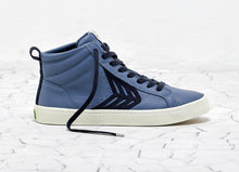 Load image into Gallery viewer, CATIBA High Cloud Blue Premium Leather Navy Logo Sneaker Men
