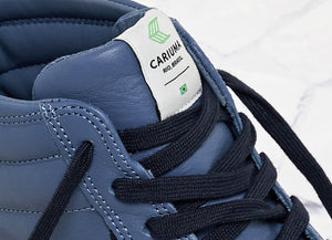 CATIBA High Cloud Blue Premium Leather Navy Logo Sneaker Men