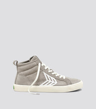 Load image into Gallery viewer, CATIBA High Cloud Grey Suede Ivory Logo Sneaker Women

