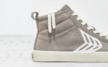 Load image into Gallery viewer, CATIBA High Cloud Grey Suede Ivory Logo Sneaker Women
